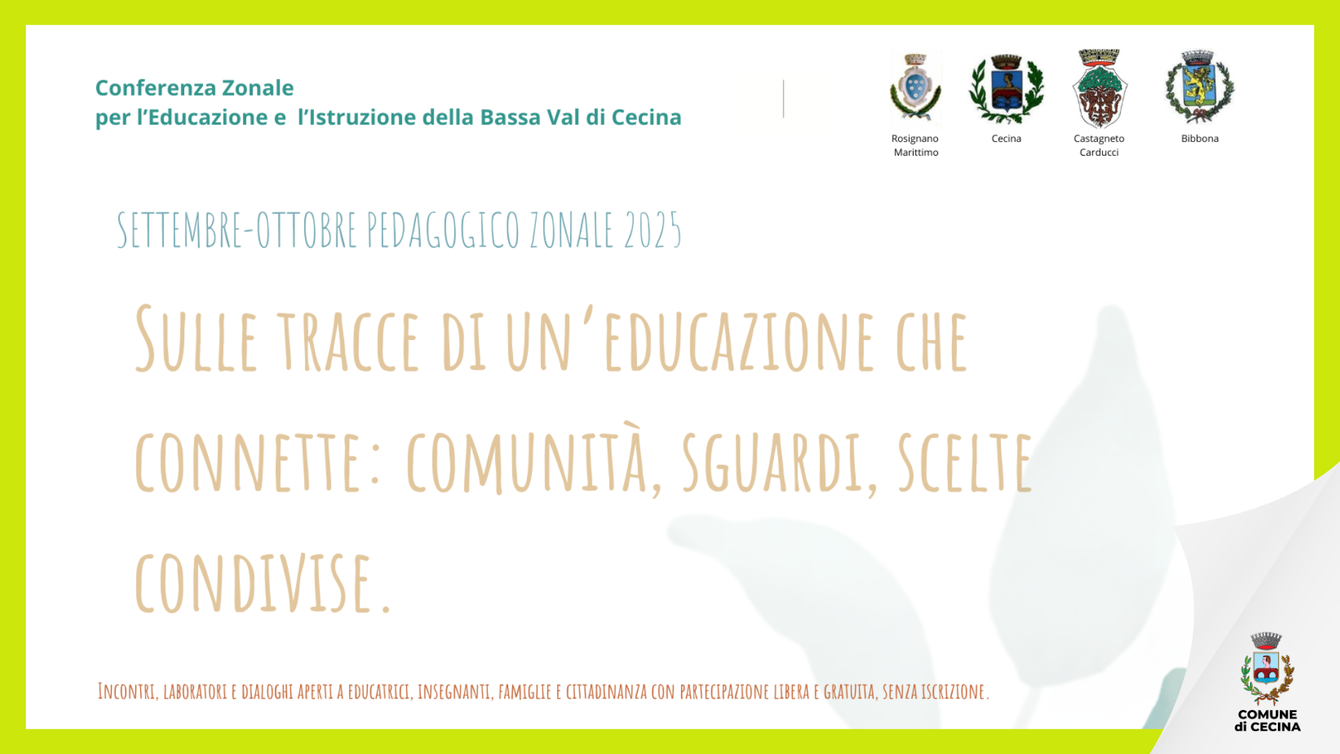 SETTEMBRE-OTTOBRE PEDAGOGICO ZONALE 2025
