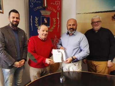 Da sx: Alessandro Schiavetti, Roberto Berrugi, il sindaco Samuele Lippi, il vicesindaco Giovanni Salvini