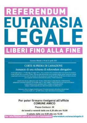 Referendum Eutanasia Legale - liberi fino alla fine
