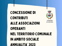 concessioni di contributi alle associazioni operanti nel territorio comunale in ambito sociale annualità 2023