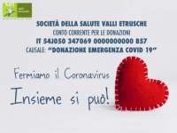 Società della Salute Valli Etrusche: per le donazioni
