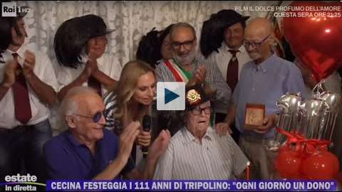 #estateindiretta su Rai 1 collegamento per i 111 anni di Tripolino Giannini del 22/08/2023 